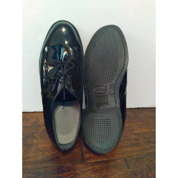 Classic Black Patent Leather Oxford Dress Shoes Lace-Up Formal‎ Business Uniform